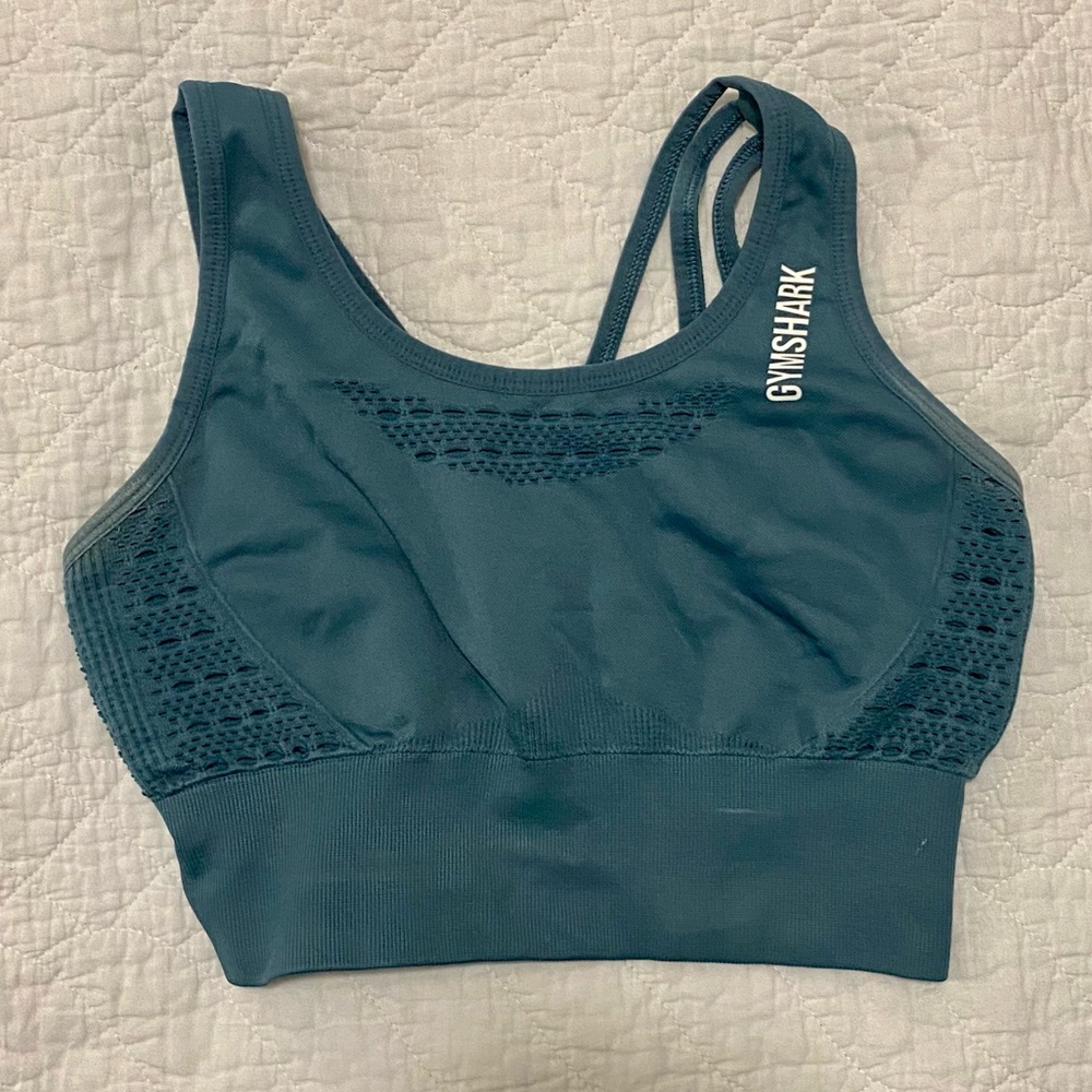 Blue Gymshark Energy Seamless Bra